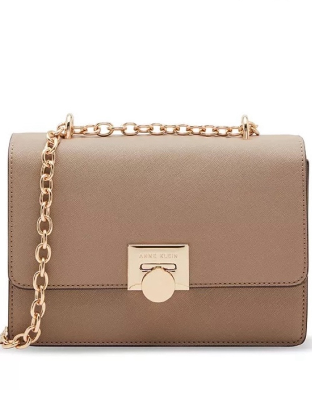 Anne Klein Brand Logo Cross Body Bag In Taupe